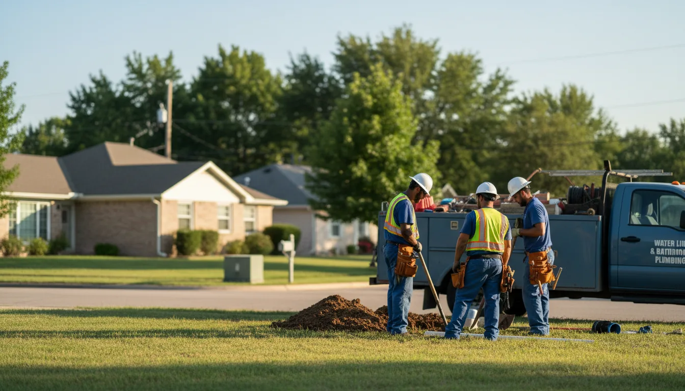 Residential water line and bathroom plumbing service in De Graff, OH